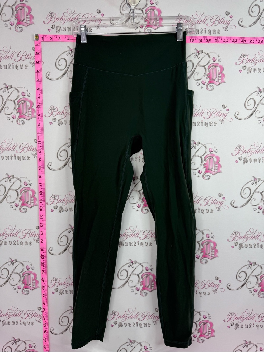 BuffBunny leggings tights High-Waist Black Leggings with Side Pockets